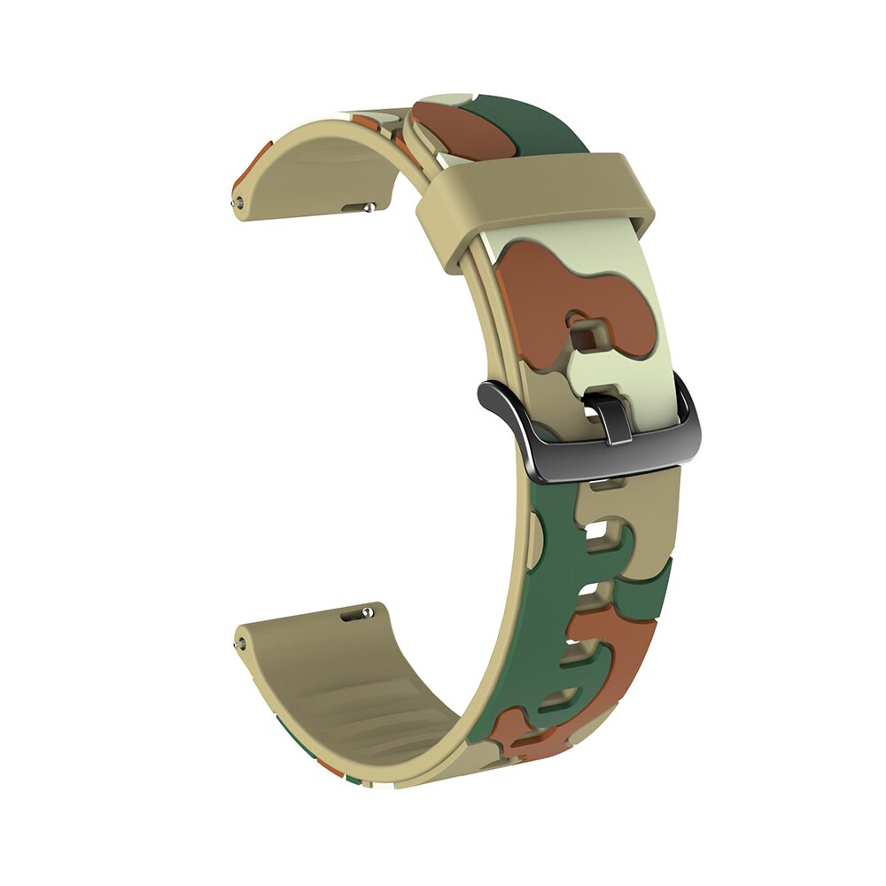 Bracelet Sport intelligent à motif de Camouflage, pour Huawei Watch GT 2 2e GT2, 42mm 46mm, 20mm 22mm: Khaki green / 20mm(gt 2 42mm)
