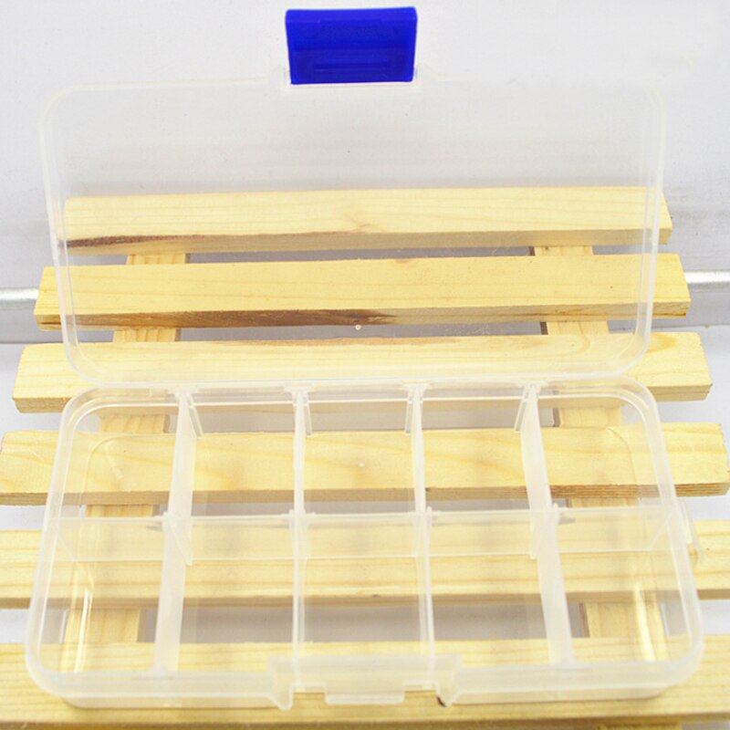 Adjustable 24 Compartment Transparent Plastic Storage Box Jewelry Earring Case small objects Caja de almacenaje