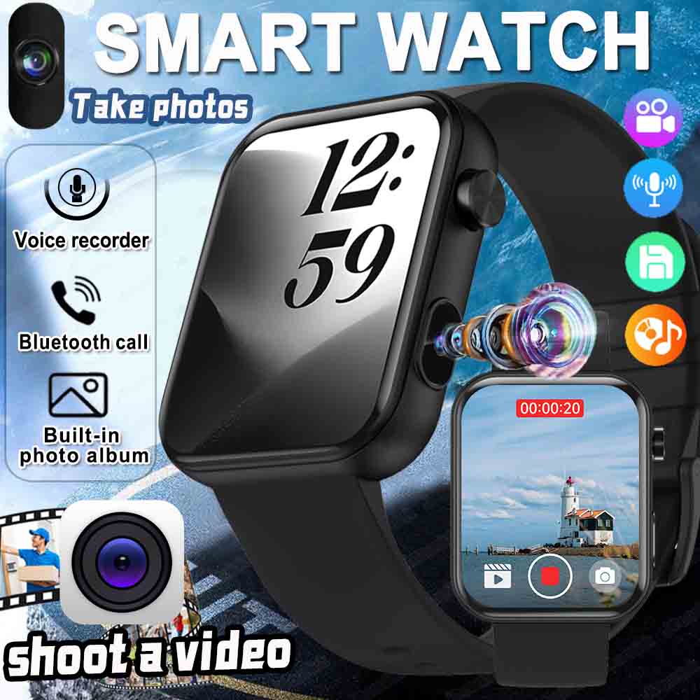LIGE Nuovo Smart Watch Uomo Fotocamera Scatta foto Registra video Frequenza cardiaca Sport Fitness Impermeabile Chiamata BT Smartwatch per Android iOS