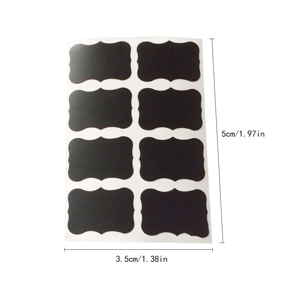 48 Stks/set 3.5X5Cm Uitwisbare Schoolbord Sticker Craft Keuken Potten Organizer Labels Schoolbord Schoolbord Sticker Black Board