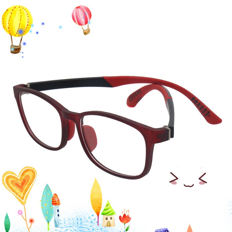 Sininen valo lasit lapset estävät tietokoneen silmälasit lasten tytöt läpinäkyvät  tr90 pehmeä silikonikehys  uv400