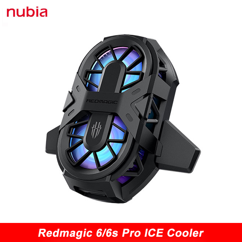 Nubia RedMagic 6 6Profi praktisch Kühler Fan Tragbare Dual Ader RGB Spielen Telefon Fan Kühler für Android iOS SmartPhone: RedMagic 6 Kühler