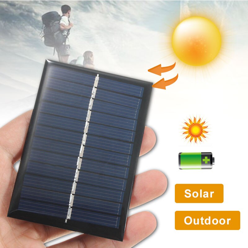 USB Solar Panel Outdoor Portable 5V 6V Solar Charger Pane Climbing Fast Charger Tablet Solar Generator Travel 0.15W 0.45W 1W 5W