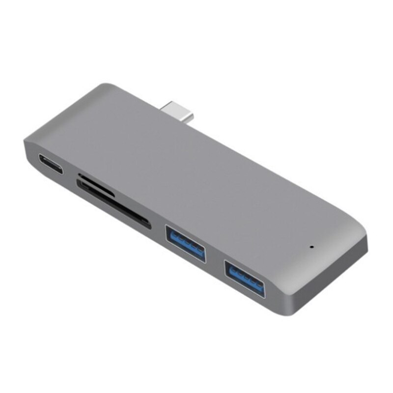 Hub USB-C 5 En 3 Avec Lecteur Carte SD/TF - Ports USB, USB-C, Lightning - Compatible MacBook, IPad, Galaxy