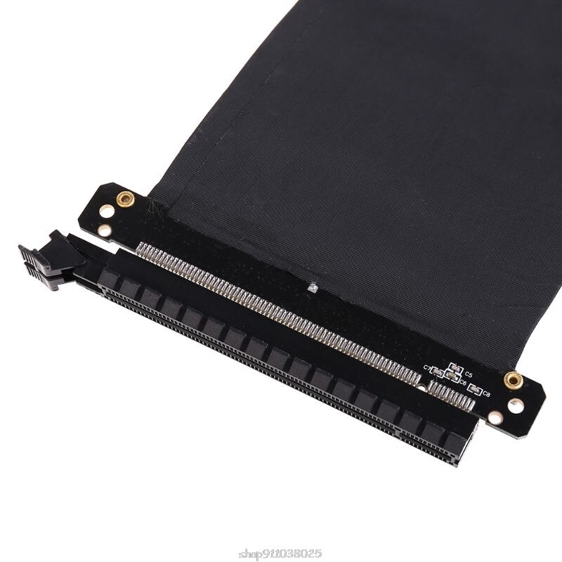 High Speed PC Graphics Cards PCI Express 3.0 16x Flexible Connector Cable Riser Card Extension Port Adapter for GPU with antijam