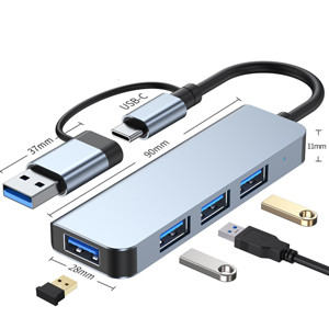 adapter USB-C OTG Centrum USB C robić HDMI 4K HDMI i PD z szybkim ładowaniem, wieloportowy Centrum USB: BRĄZOWA