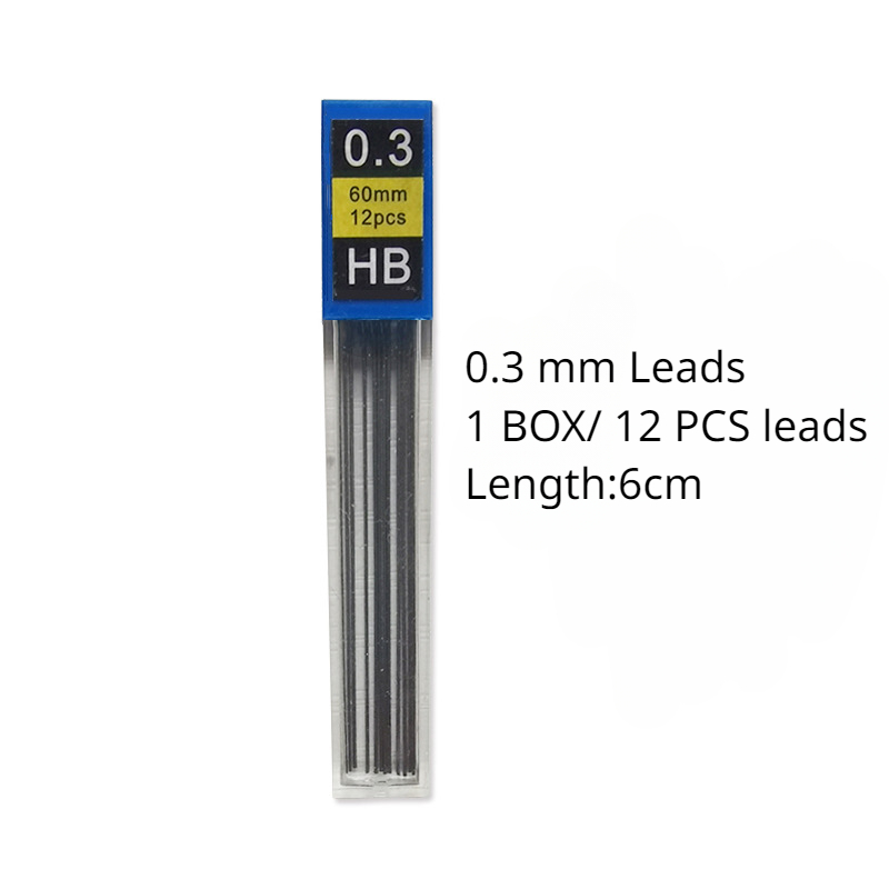 1-12 pièces 0.3 0.5 0.7 0.9 1.3 2.0mm HB remplacement recharge fils recharge pour crayon mécanique dessin automatique crayons papeterie