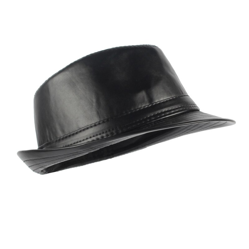 Aetrue män fedoras hatt kvinnor filt läder hattar män panama kepsar gorros pu vanlig kyrka båtägare brätte fedoras vinter hattar