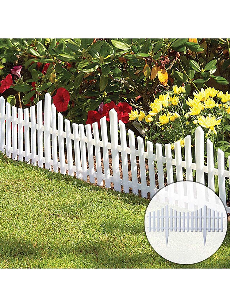 4Stck Lattenzaun Kunststoff Garten Grenze Rand Garten Hochzeit Dekor Garten Gemüse Kleinen Zaun DIY Dekoration