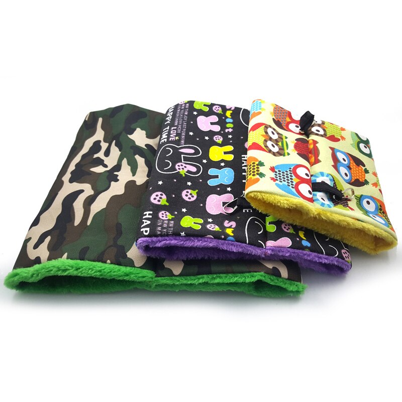 4 Colors 3 Size Warm Flufffy Three Corner Parrot Hamster Sugar Glider Hammock Cage Small Pet Squirrel Hanging Sleeping Bed