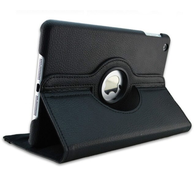 PU skórzane etui do Samsung Galaxy Tab A 8.0 2017 360 stopni obracanie pokrywa dla SM-T380 SM-T385 T380 T385 8.0 cal Case + film + długopis: black