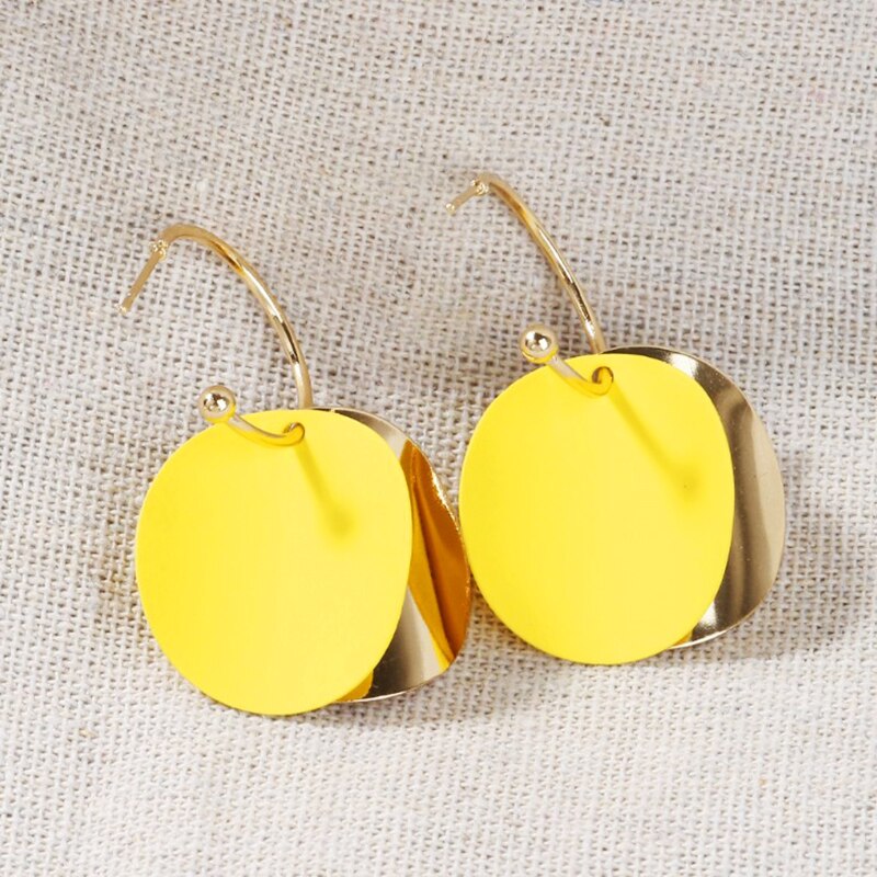 women's Summer earrings female earring for women jewelry red earings jewelry korean cherry long tide earrings: yellow ES1421