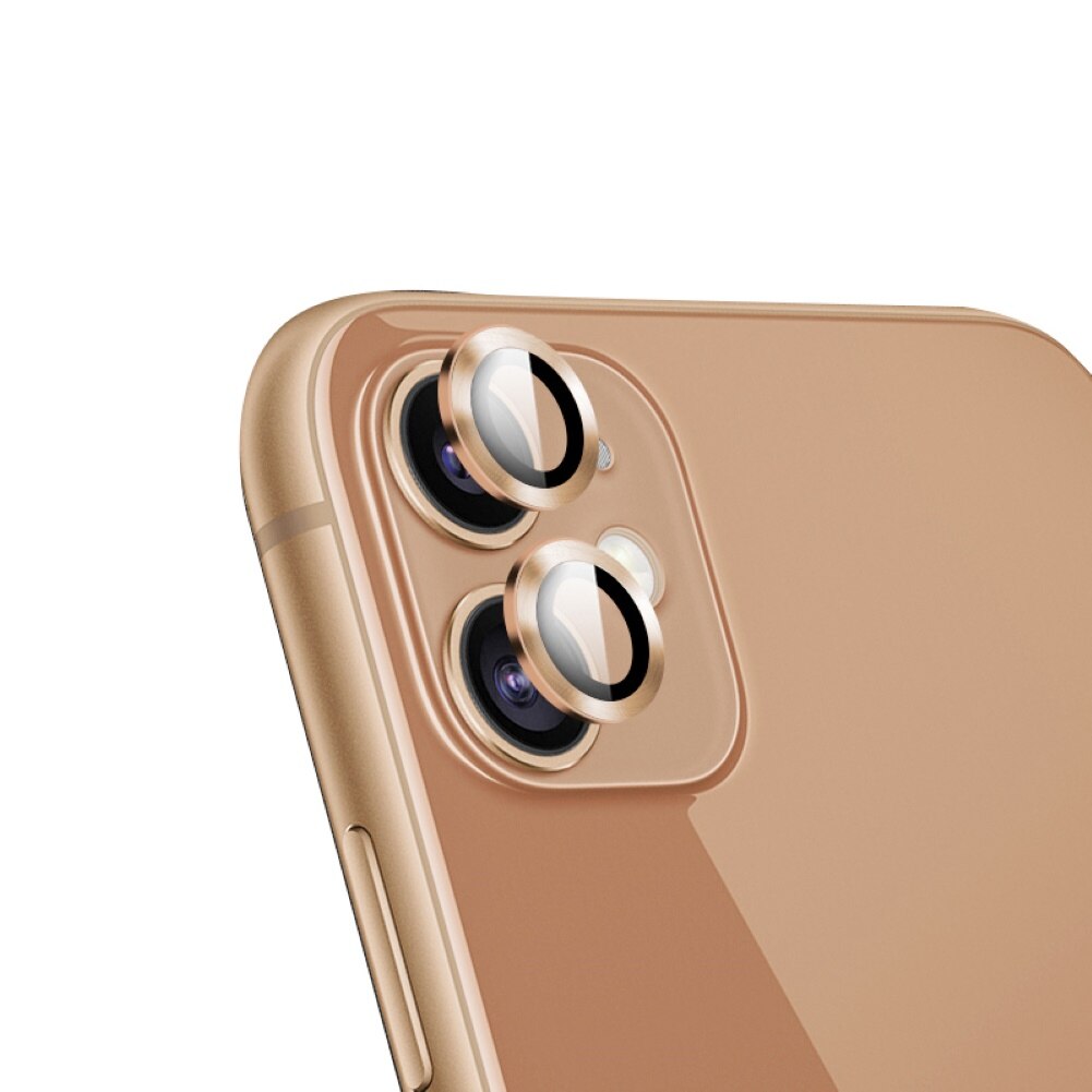 Phone Lens Protector 2/3Pcs Phone Rear Camera Lens Ring Circle Cover Protector for iPhone 11 Pro Max: Golden 2pcs