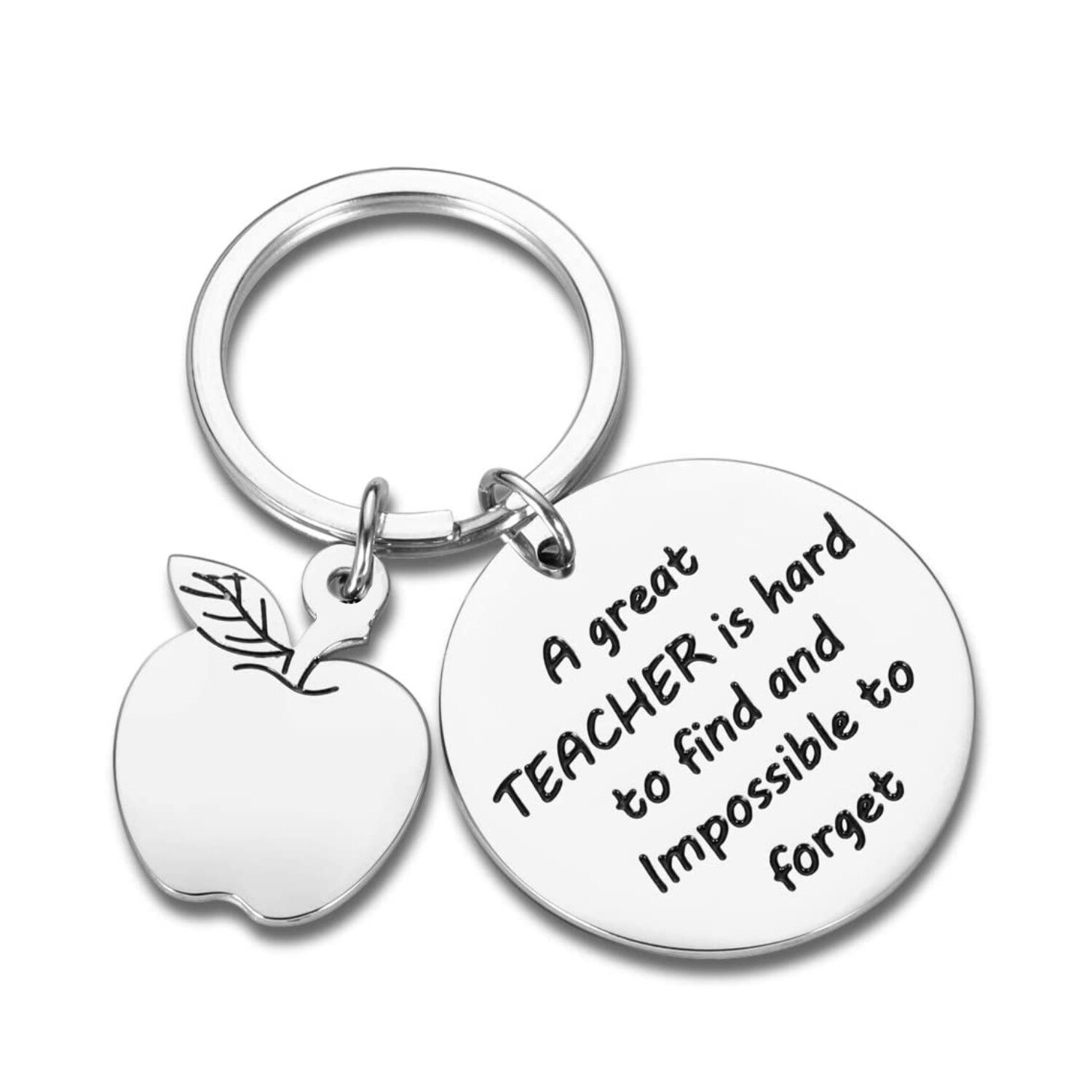 Laurea con souvenir ringraziamento festa degli insegnanti ciondolo mela in acciaio inossidabile portachiavi regalo artigianale: K613 mela