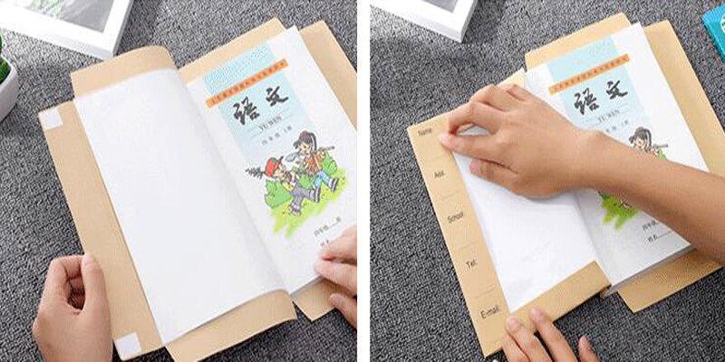 Novel Environmental protection Kraft paper A4 16K 25K Book cover Student textbook protection cover Office School Binding Supplie