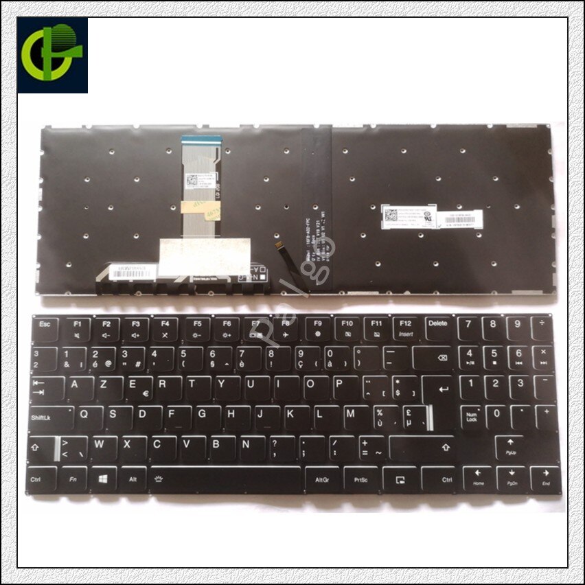 Teclado retroiluminado Azerty de Bélgica y Francia, para Lenovo Legion Y540 15IRH Y540-15IRH Y545 15ICH Y9000K Y730 Y740(17 '') Y740-17 FR: white letter