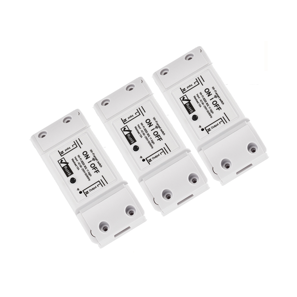 Smart Home Switch WiFi Wireless Remote Control Circuit Breaker Circuit Controller Module Alexa Google Home Smartlife Tuya App: 3PCS
