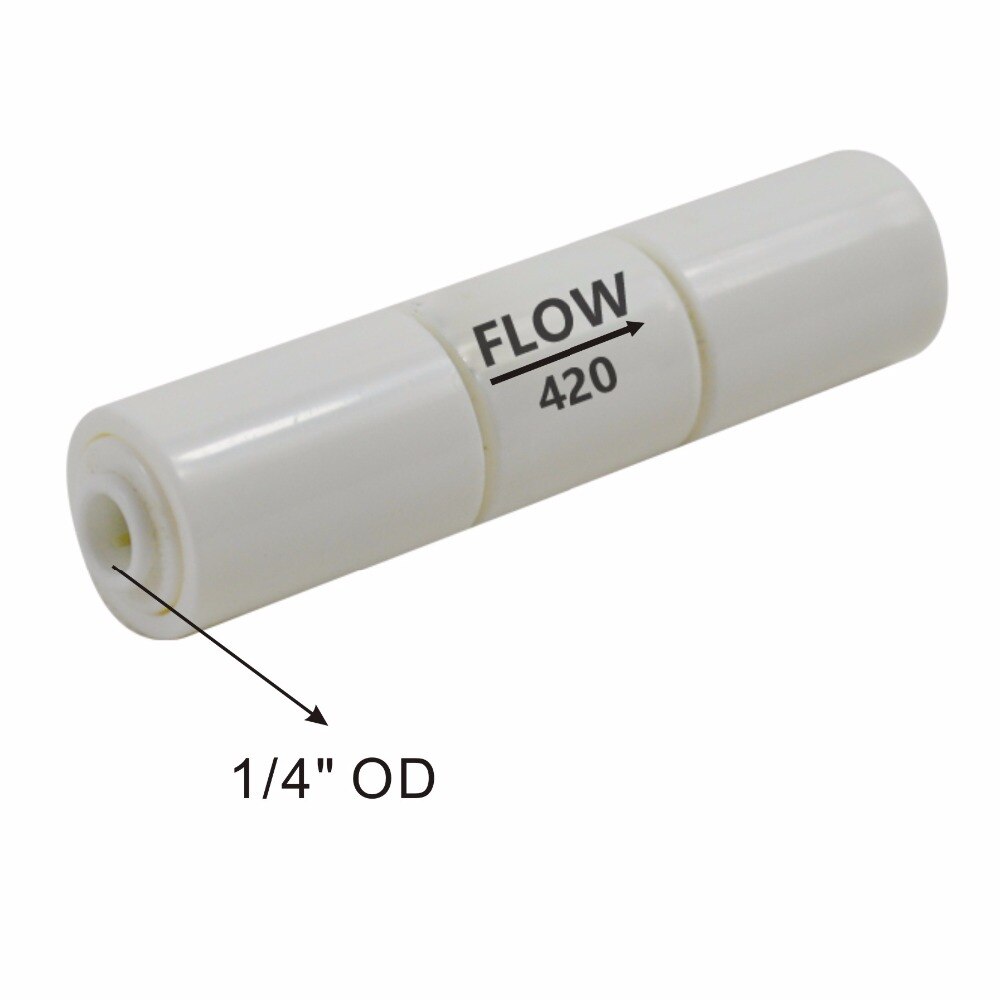 Flowbegrænser 420cc 1/4- tommer hurtigforbindelse til ro-omvendt osmose-systemer - pakke  of 2