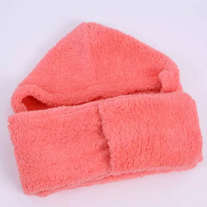 3 in 1 Women Winter Hood Scarf Hat Glove Set Warm Soft Snood Pocket Hooded Srarves Women Scarf Hat Glove For Girl