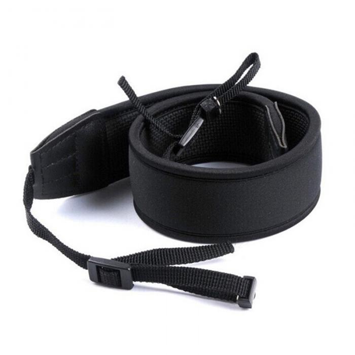Olpay Elastische Neopren Kamera Neck Strap für Canon Nikon Sony Pentax Fujifilm Olympus Panasonic SLR DSLR Spiegellose Kameras: Black