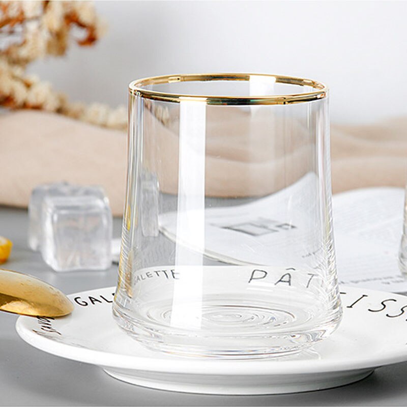 305ML Simple Colorful Crystal Clear Glass Water Cup Whiskey Glass Juice Cold Drink Cocktails Cup Home