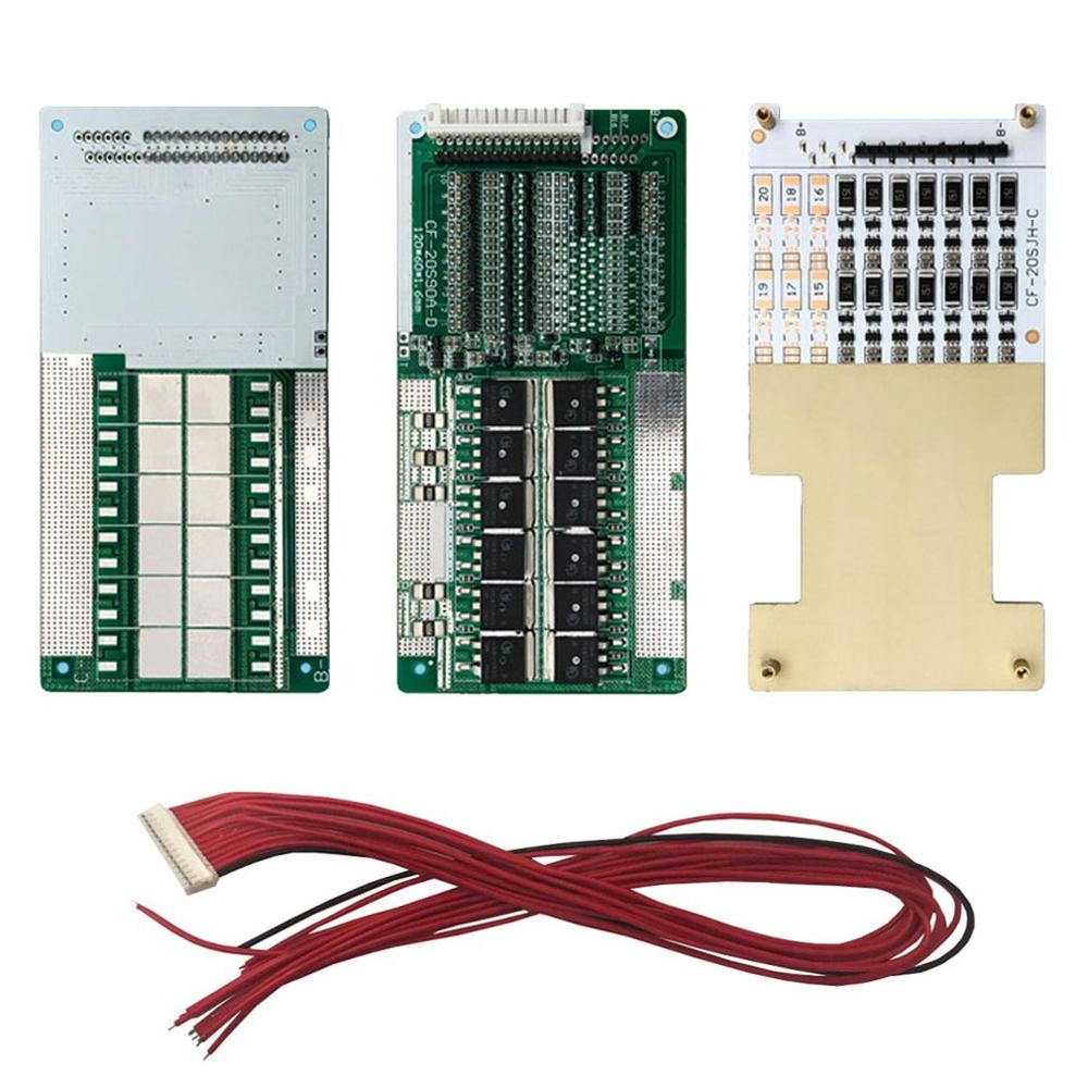 For Lzsy008 Three Unit 14 Series 52v 45A Lithium Battery Board Electric Bicycle BMS 400mm With Balanced Distribution Cable