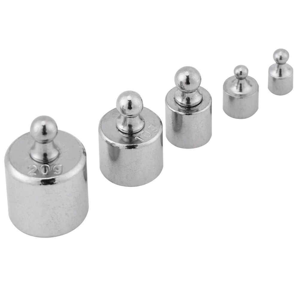 5Pcs 1g 2g 5g 10g 20g Grams Chrome plating Precision Calibration Scale Weight Test Set Kit