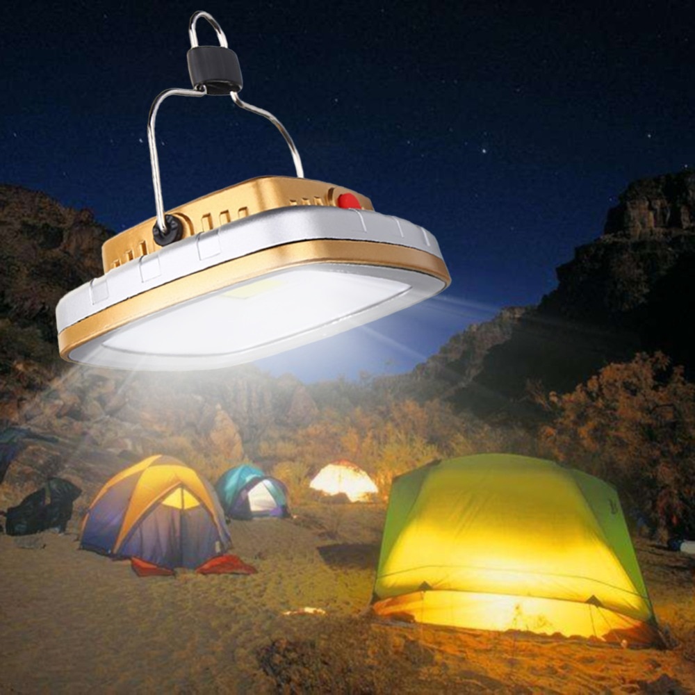Led Camping Lantaarn Solar Usb Oplaadbare Tent Lamp Noodverlichting Voor Outdoor Wandelen Tuin