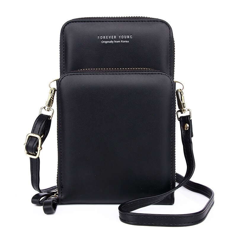 Bolsos de lujo para mujer, bolsos de a la , minibolsos de mensajero para mujer, de piel sintética tipo bandolera bolso de hombro, bolso de mano para teléfono, Tassen: black