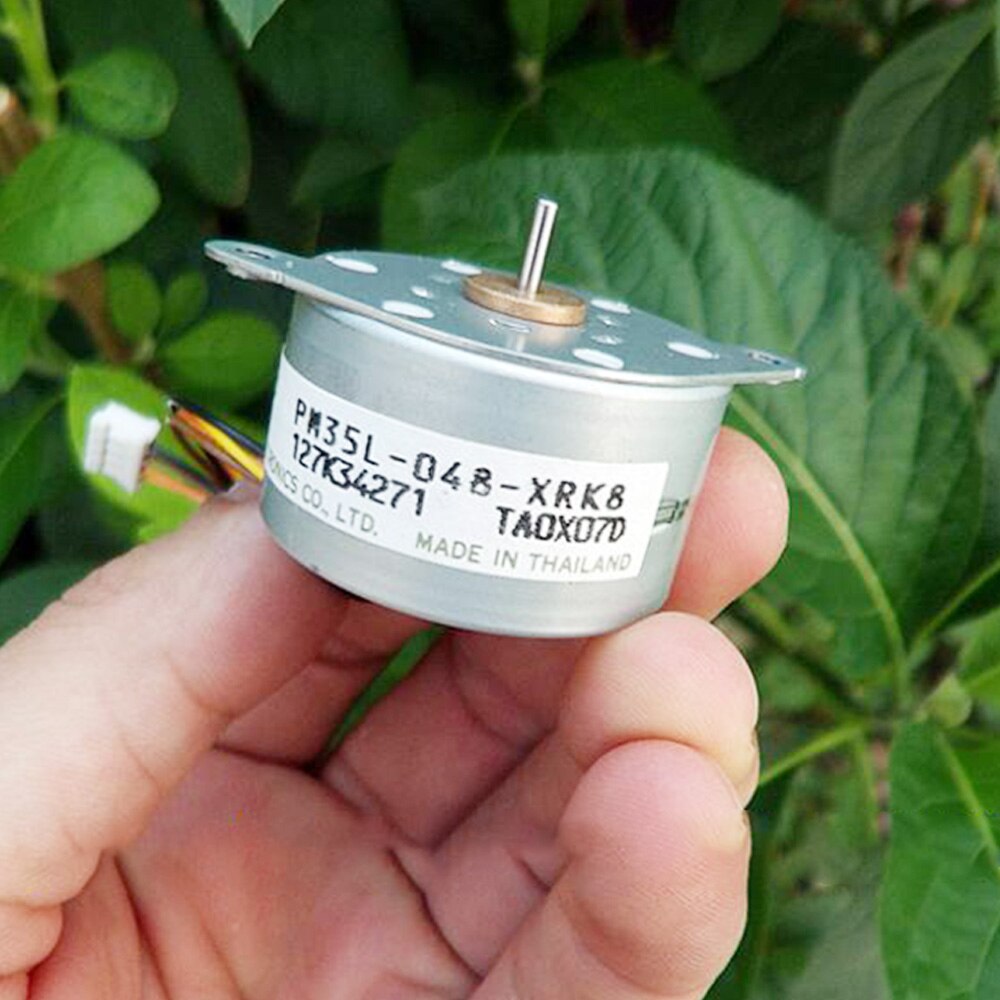 Mini 35MM Stepper Motor DC 6V 9.2 Ohms 7.5 Degree Mini 2-phase 4-wire Round NMB Stepper Motor with Metal 8-teeth Gear Motor