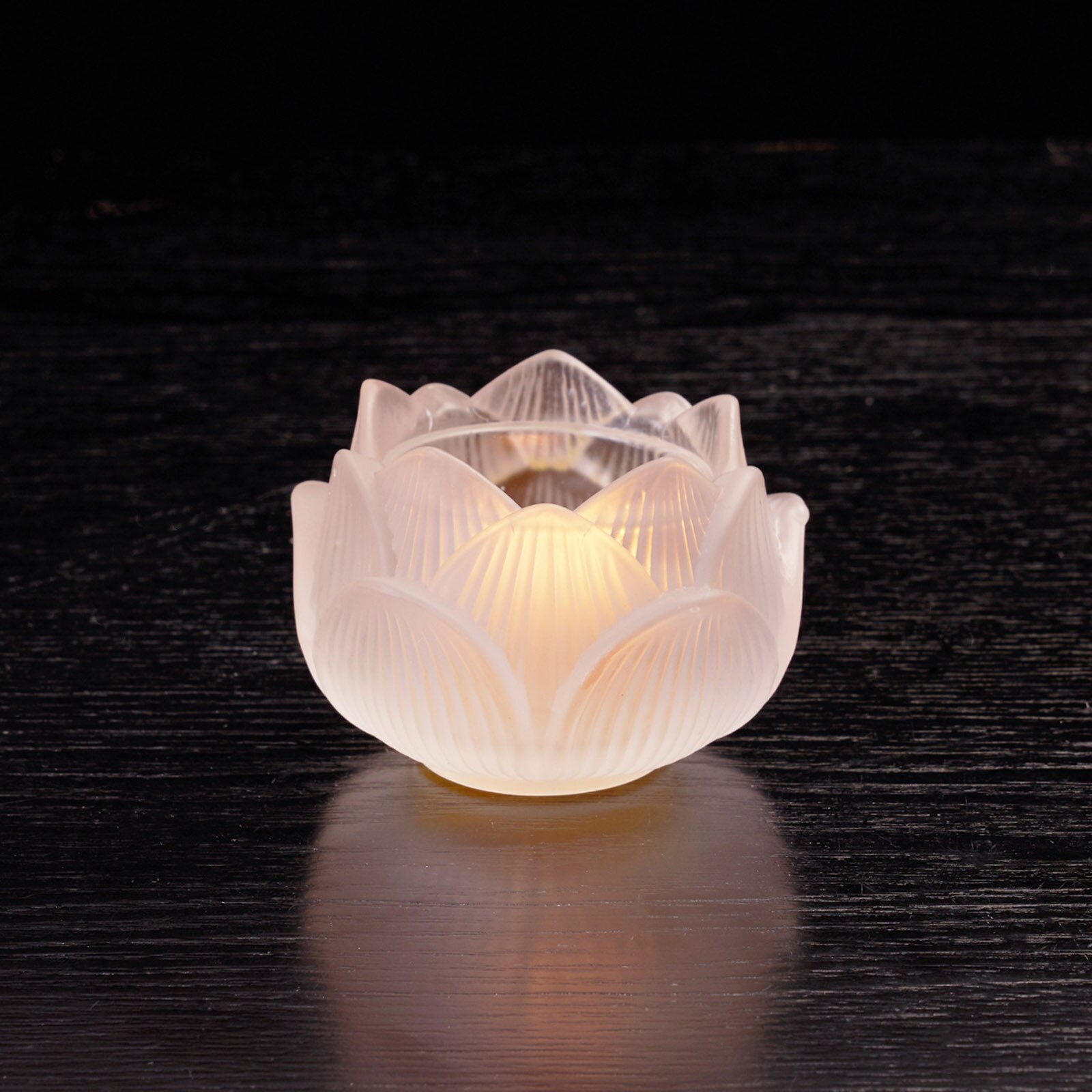 * 8 farver krystal lotusblomst lysestage свічки на батарейках buddhist lysestage lys aromaterapi lys til fødselsdag: Hvid