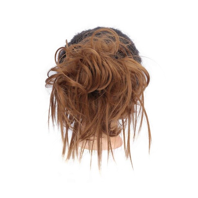 Houyan stökig brud brudtärna chignon munk hår bulle stökigt updo frisyrer hår bullar chignon munk: Q17-27