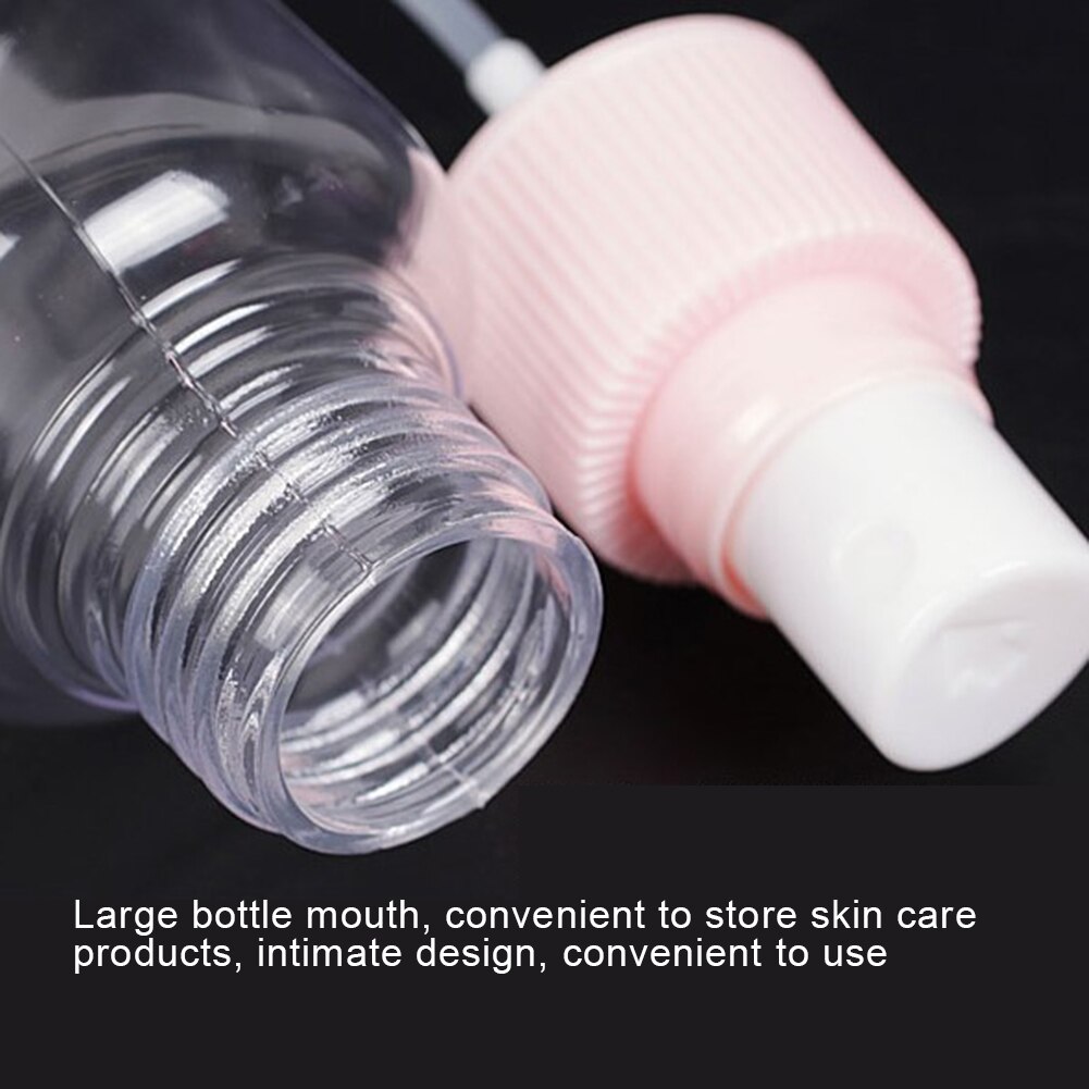 Set van 7 hervulbare lege cosmetische lotion spray flessen voor op reis. kan gebruikt worden om de meeste vloeistoffen te doseren en te bewaren.