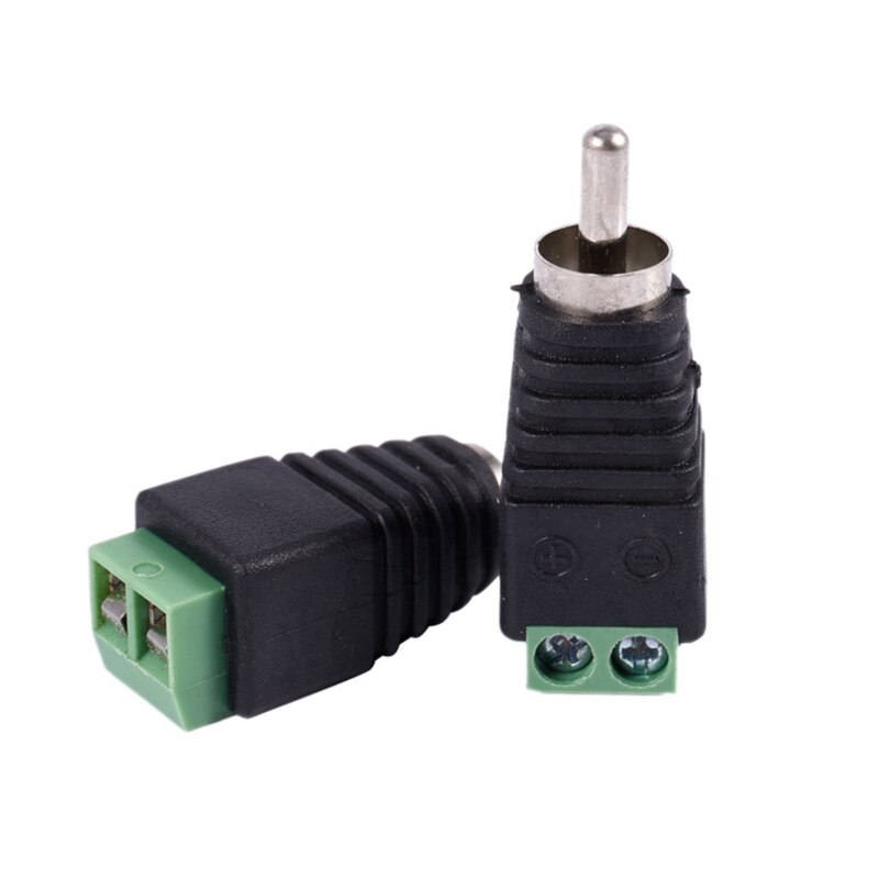 5pcs UTP Cat5 Cat6 Cable to CCTV AV Phono RCA Male Jack Plug Adapter