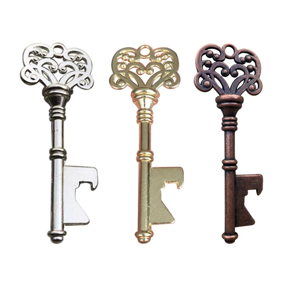 Aluminum Alloy Key Shape Beer Bottle Opener Gold and Silver Copper Antique Key Bottle Opener Wedding Bar with Bottle Opener