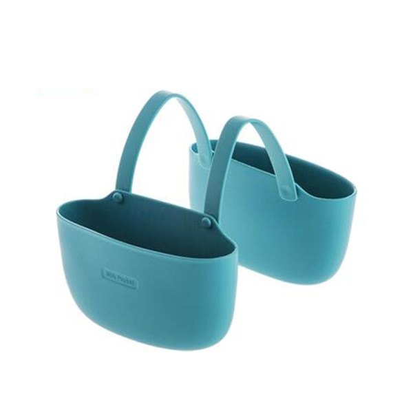 Oyourlife Dubbellaags Wastafel Spons Houder Keuken Kraan Spons Zeep Diversen Opknoping Afvoer Rack Gootsteen Accessoires Organizer: Double Layer Blue