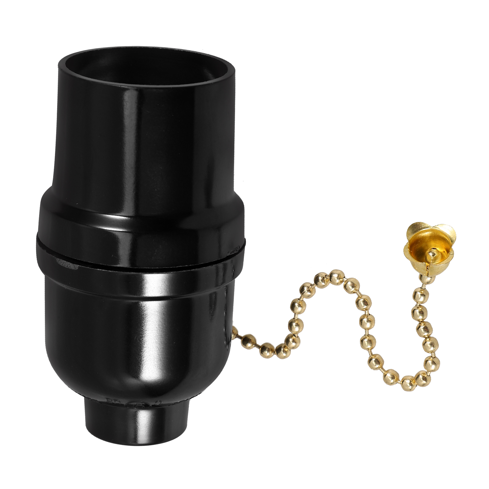 E27 Lamp Holder Pull Chain Socket Black Plastic Material Lighting Accessory Lamp Base Lamp Socket Car Lights Wall Light Fixture