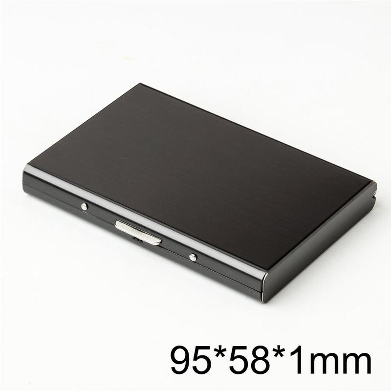 1 Pc Stainless Steel Credit Card Holder Slim Anti-scan Rfid Protect Travel Id Cardholder Business Card Pack Metal Sleeve