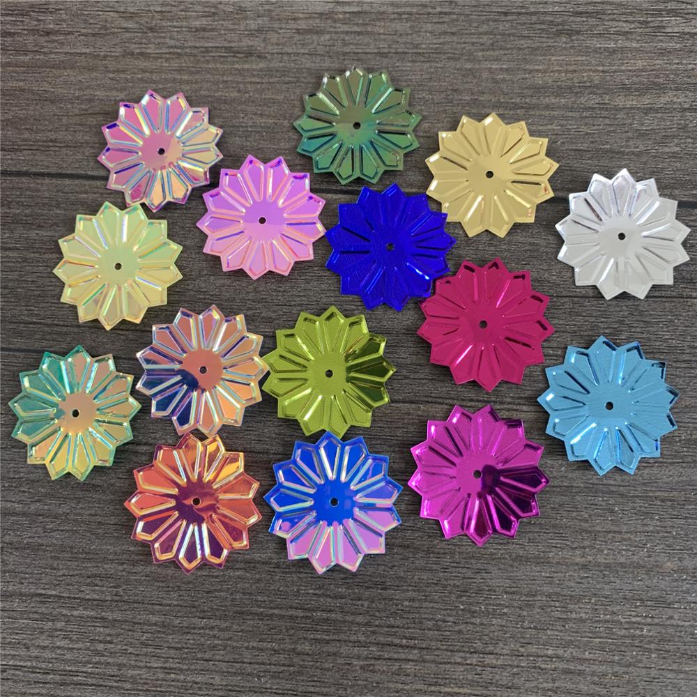 Sac à paillettes de fleurs de 25mm | Paillettes de bricolage créatives faites à la main, sac de matériel cousu à la main, vêtements de performance, chapeaux à paillettes décoratives