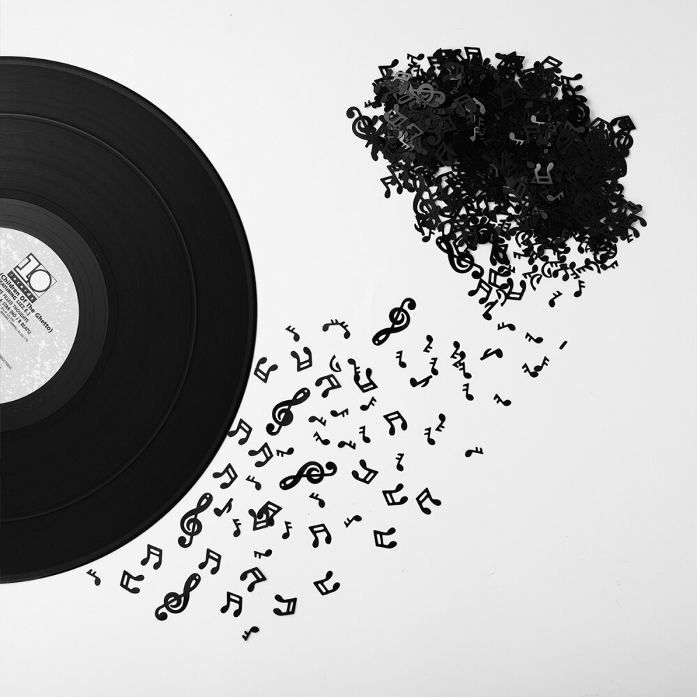 1 Pack 15g Musical Confetti Musical Note Mixed Style Confetti Table Decoration Throw Confetti for Birthday Music Party