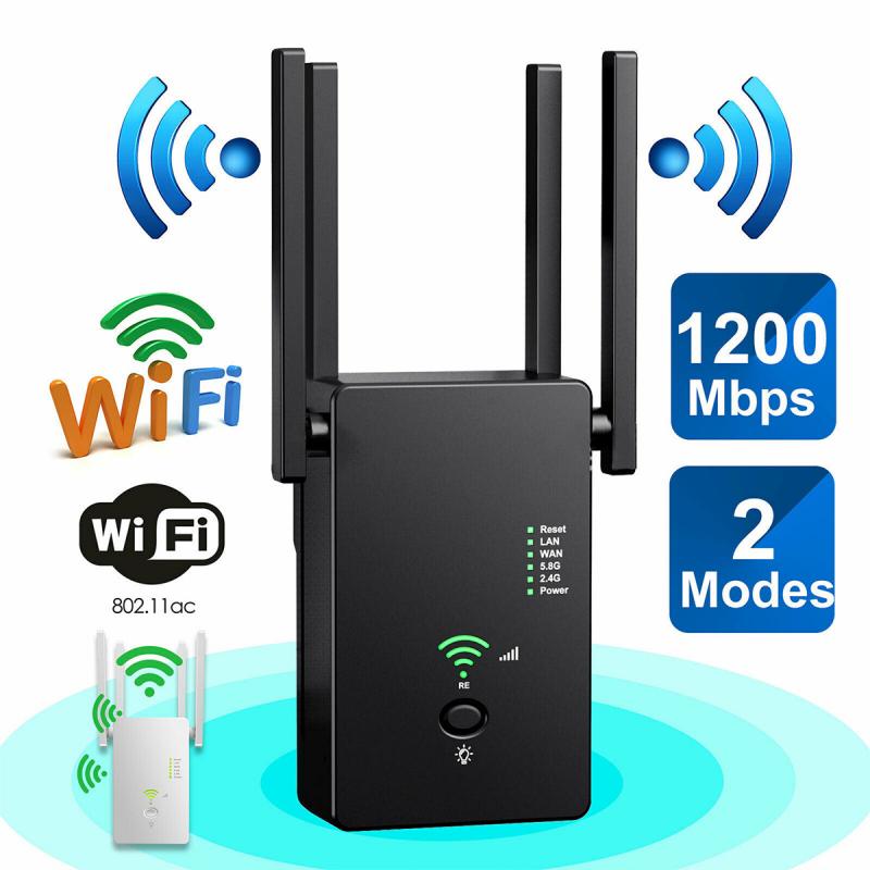 5Ghz WiFi Repeater Wireless Wifi Extender 1200Mbps Wi-Fi Amplifier 802.11N Long Range Wi fi Signal Booster 2.4G Wifi Repiter