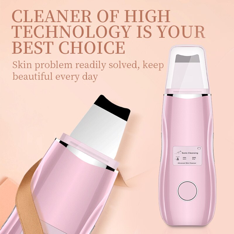 Ultrasonic Facial Cleaner Skin Peeling Face Cleaning Skin Scrubber Blackhead Removal Pore Cleaner Face Scrubber Vibration