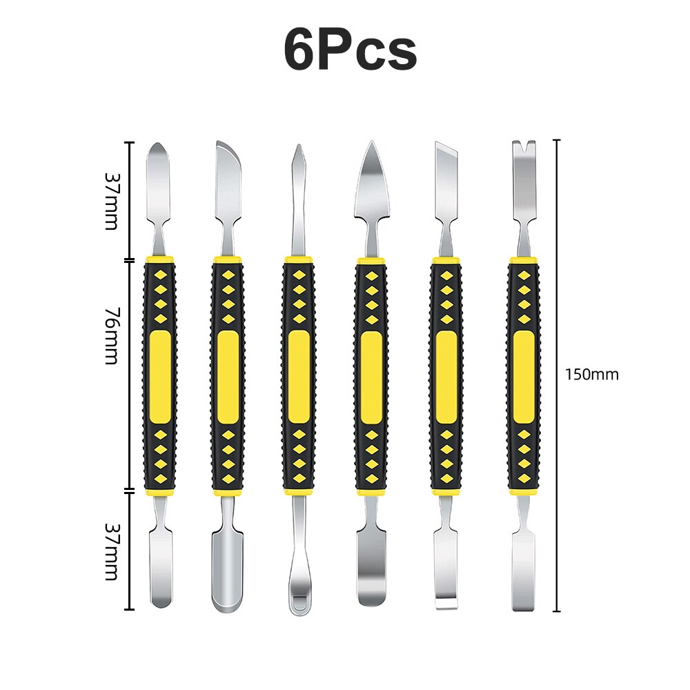 Universele Mobiele Telefoon Reparatie Opening Tool Mini Metal Spudger Crowbar Kit Voor Telefoon Laptop Elektronische Scherm Reparatie Tool Koevoet: 6 Pcs Upgrade