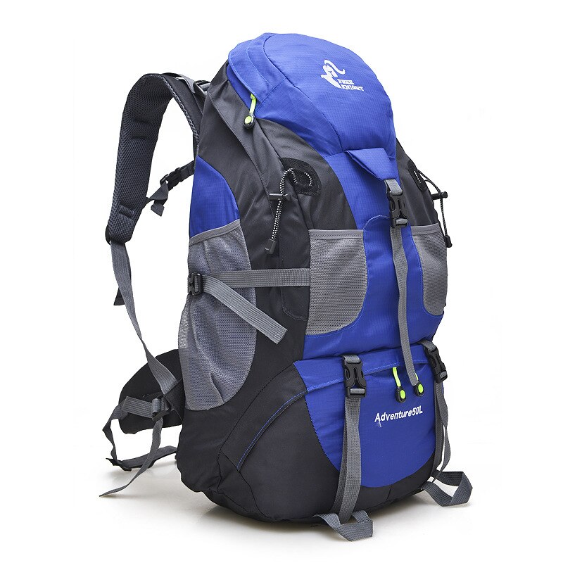 50L Waterproof Ultra Lightweight Hiking Backpack Men Mountain Bags Unisex Outdoor Sport Daypack Travel Climbing Fishing Backpack: Dark Blue