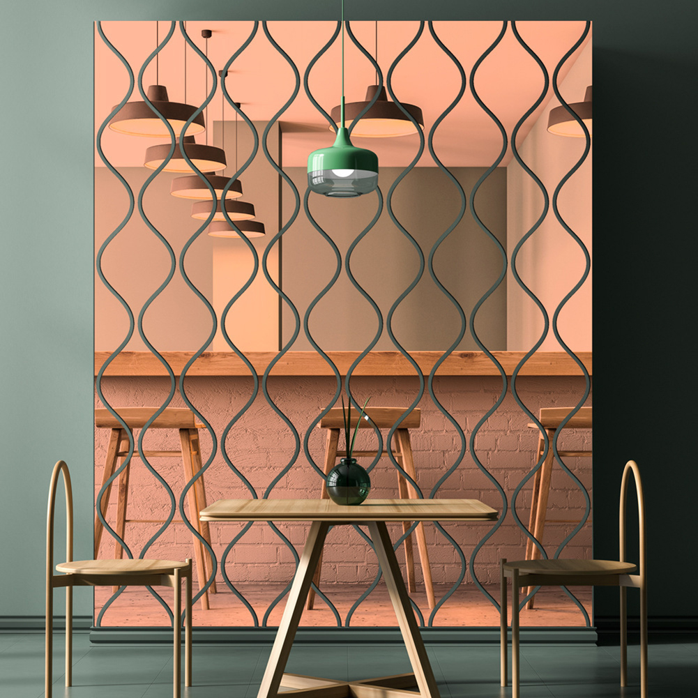 3D Mirror Sticker DIY Self Adhesive Acrylic Mirror Mural Decals Modern Bedroom Living Room Background Art Home Decoration