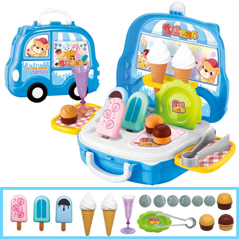 Giocattoli da cucina per bambini simulazione distributore automatico portatile giocattoli educativi per auto mini cucina cibo finta gioca taglio giochi di ruolo giocattolo per ragazze: ghiaccio crema Sale Car