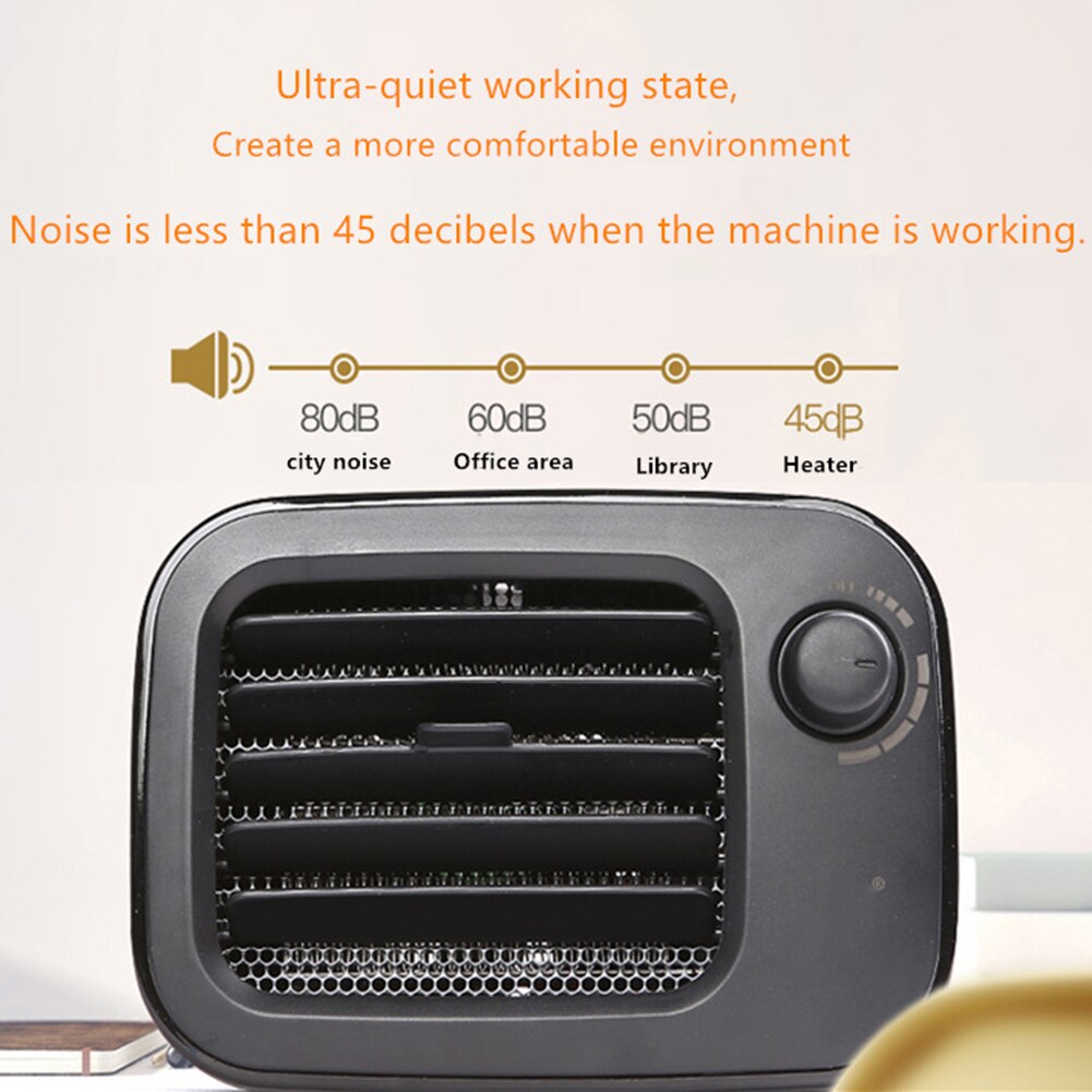 240W Mini Intelligent Constant Temperature Ceramic Desktop Fan Heater Indoor