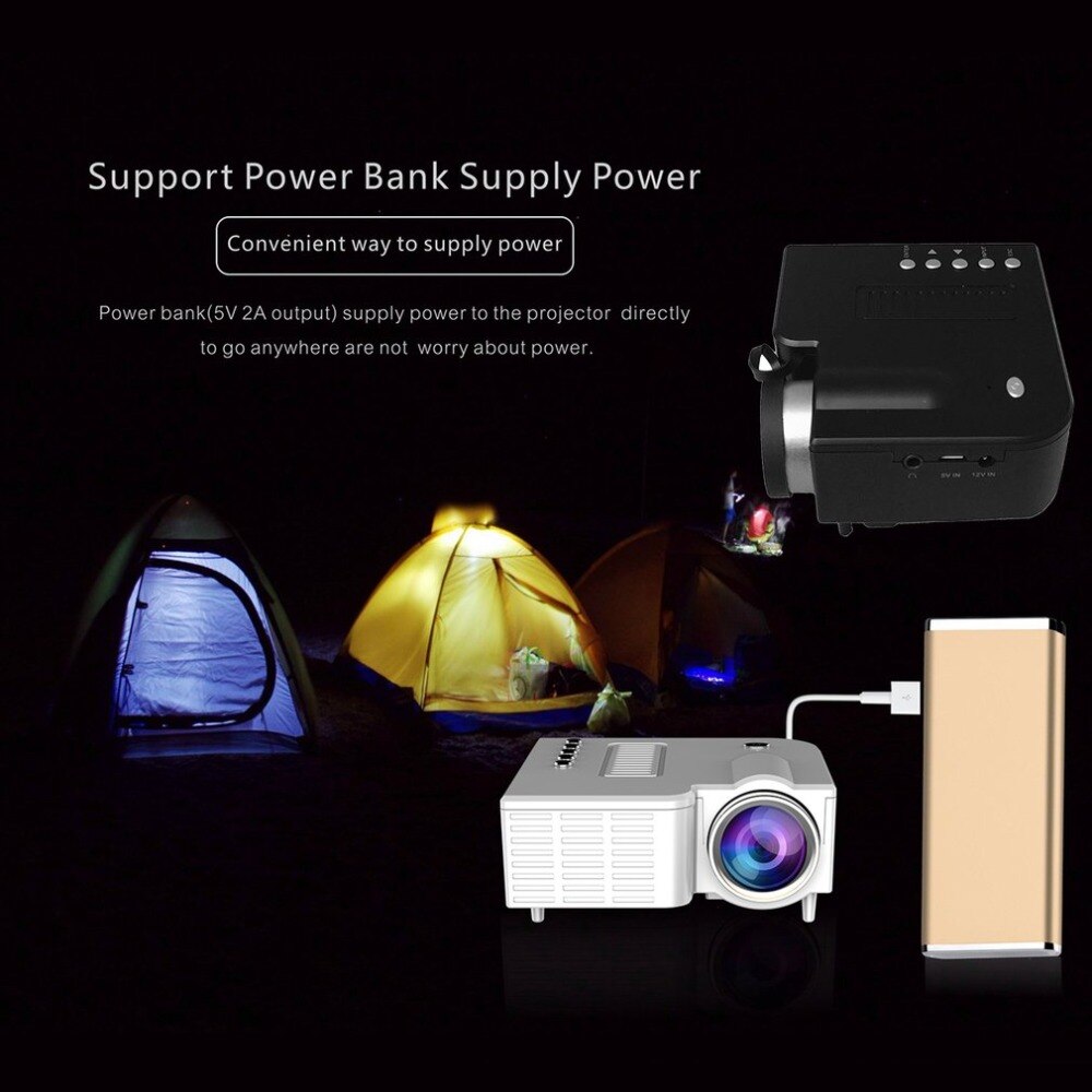 UC28B + projecteur maison Mini Miniature Portable 1080P HD Projection Mini projecteur LED pour le divertissement de cinéma maison