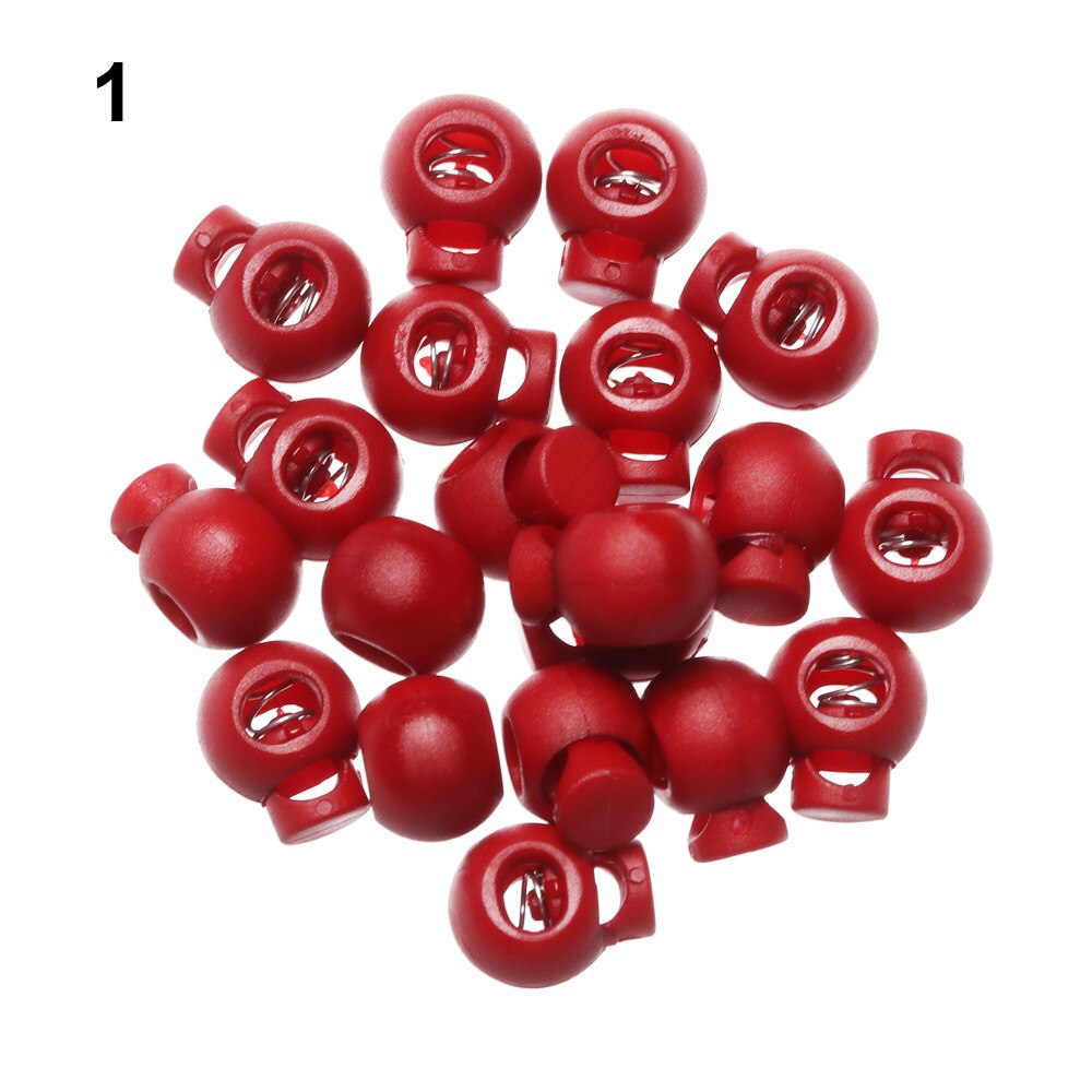 20 sztuk 6mm podwójny otwór plastikowy korek przewód blokady fasola stoper robić sznurka odzież sznurowadło odzież sportowa szycia Acces mieszane kolorowe korek: 1
