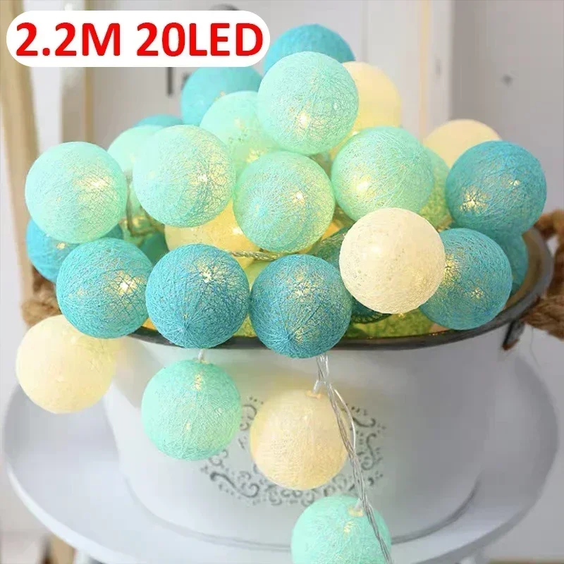 LED-Baumwollkugeln, Lichterkette, Laterne, batteriebetrieben oder USB-betrieben, für Hochzeit, Zuhause, Party, Ornament, Beleuchtung, Stacheln, Weihnachtsdekoration: Gelb / 300w
